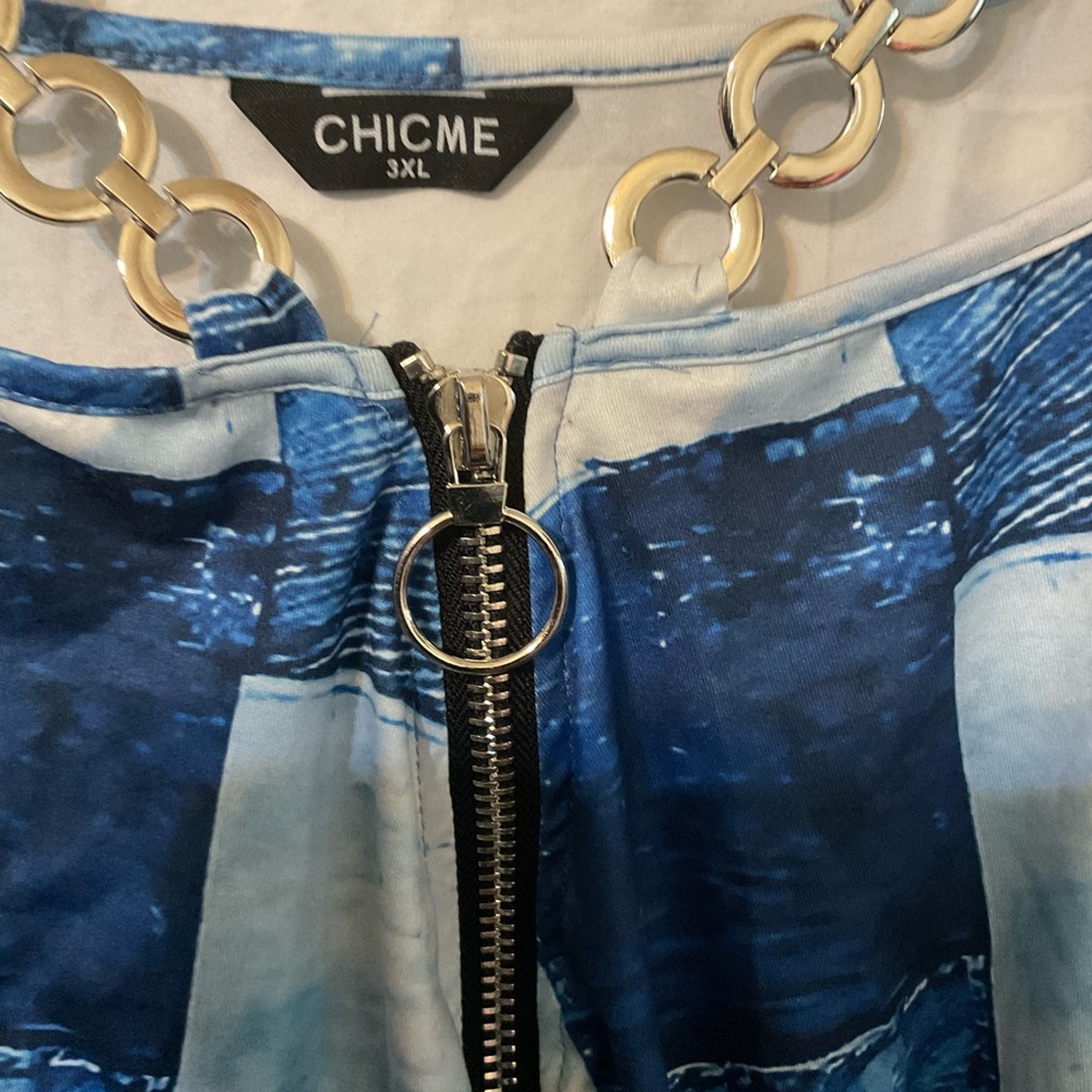 Chic Blue And White Patchwork Set - image 4